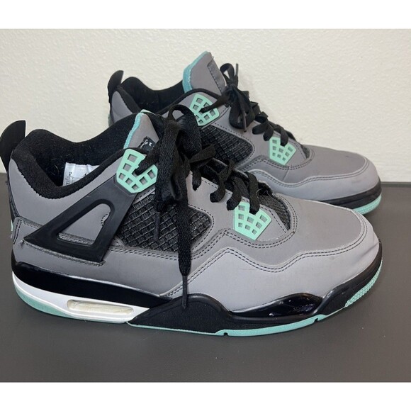 Jordan Air Jordan 4 Retro Green Glow 2013 Gray Black Sneakers 308497-033 Size 8 main image 4